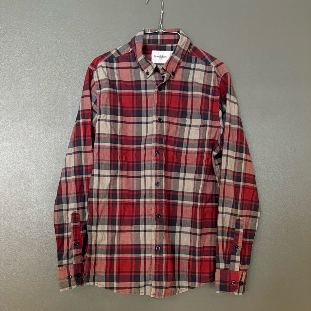 Goodfellow/Target Men’s Red Plaid Shirt, Size Small